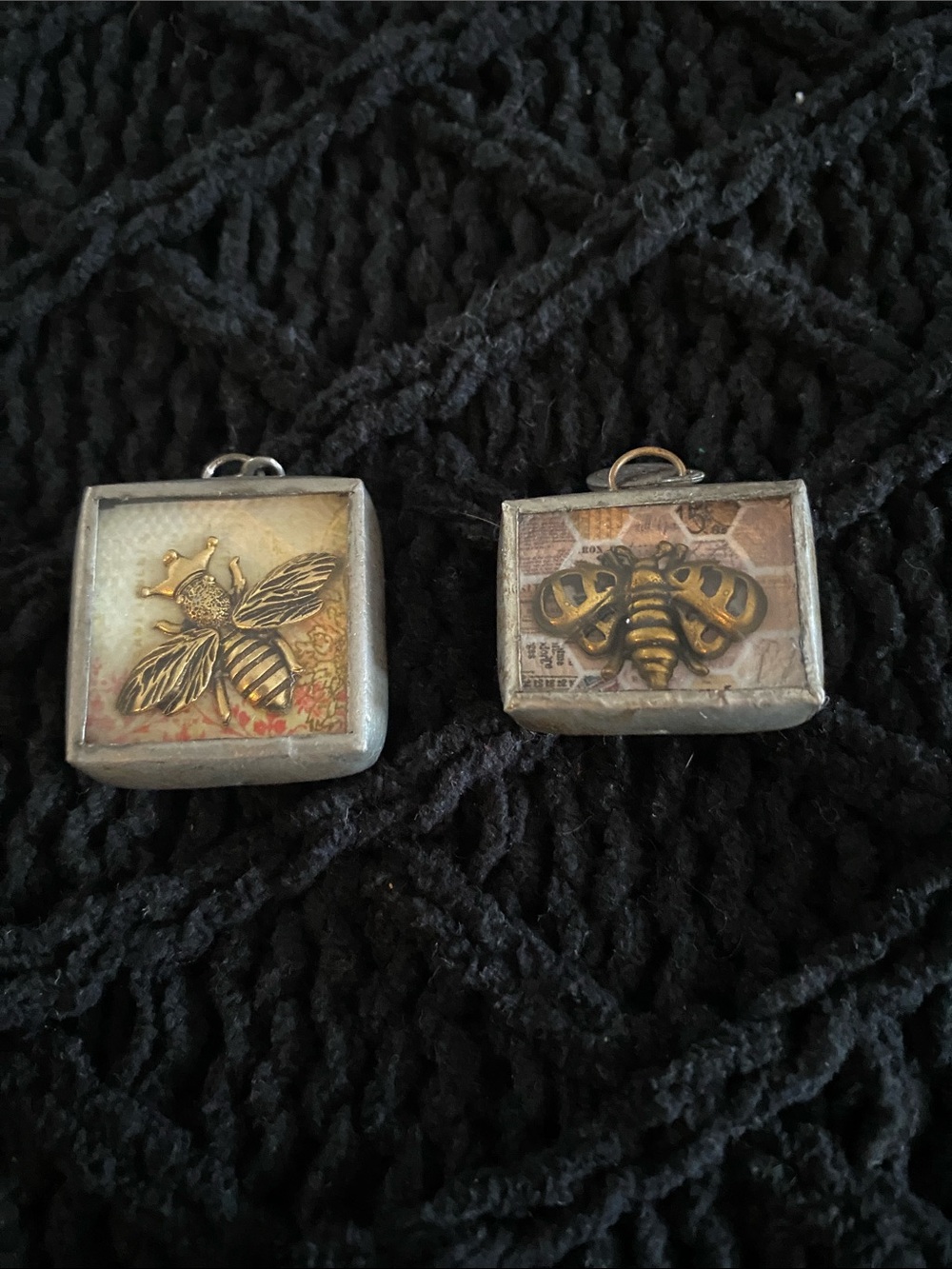 Jewel Kade Gold Bee Charm Pendant Pair